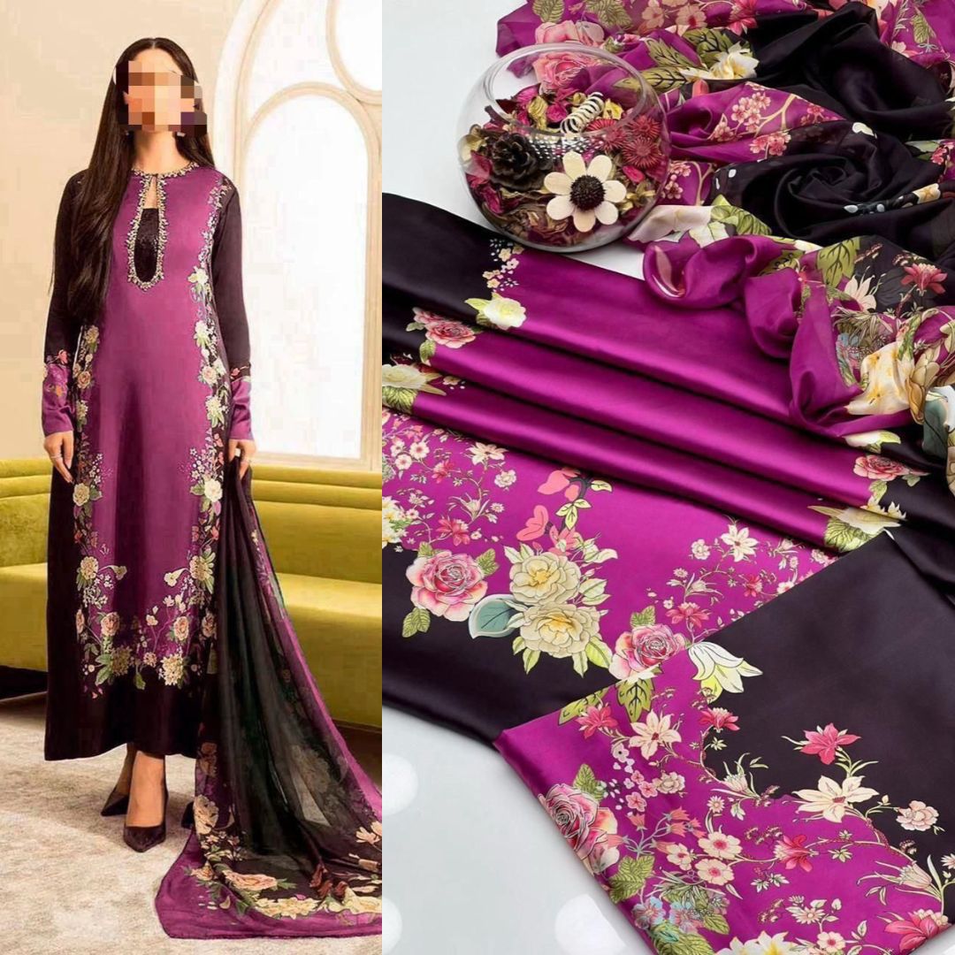 silk purple/black