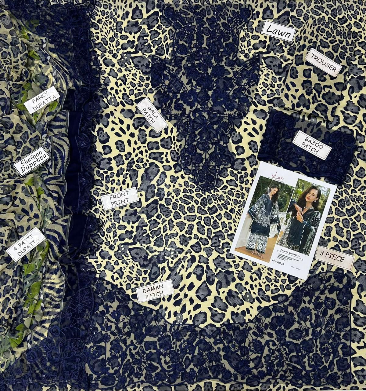 Elaf Embroidered Lawn - Image 3