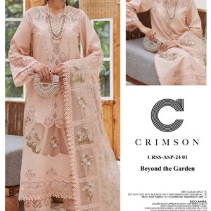 crimson chikankari