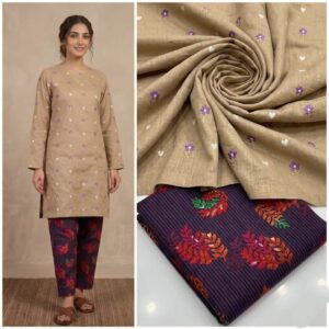 maria b..emb shirt,printed trouser